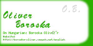 oliver boroska business card